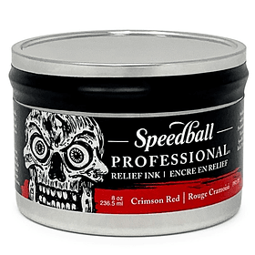 Tinta Relieve Profesional Speedball Grabado Rojo Carmesí 236ml