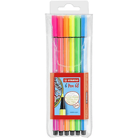 Pen 68 Set 6 Colores Fluor