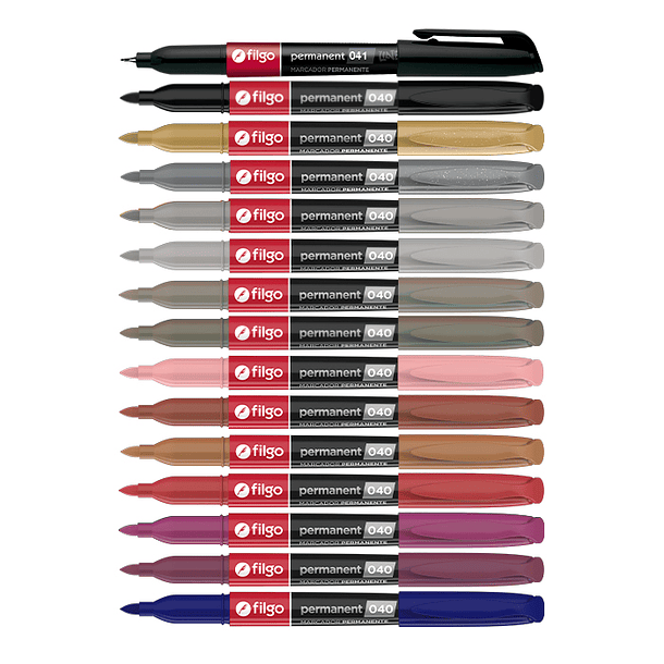 Marcador Permanente Filgo 040 Fino 60 Colores Surtidos 6