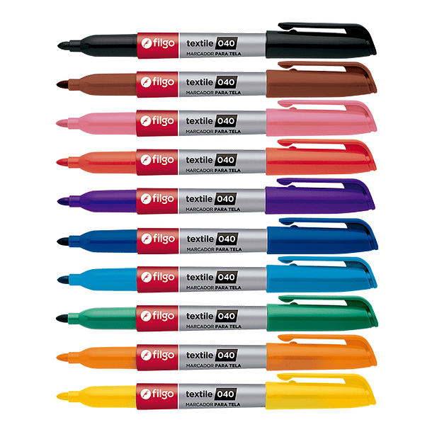 Marcador para Tela Textile 040 Filgo 10 Colores Surtidos 3