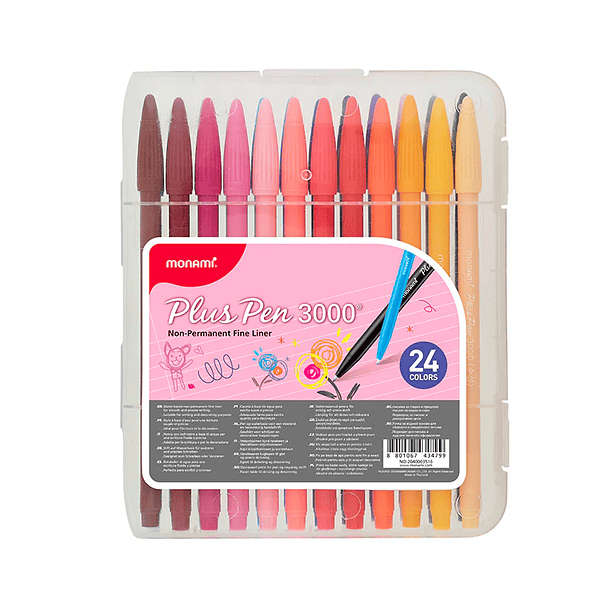Marcador Plus Pen 3000 Set 24 Colores 