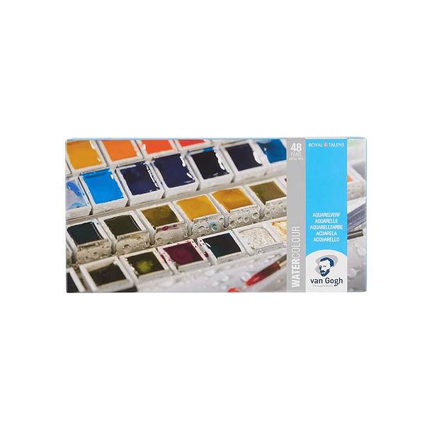 Acuarela En Pastillas Van Gogh Set 48 Colores Caja Metálica 2