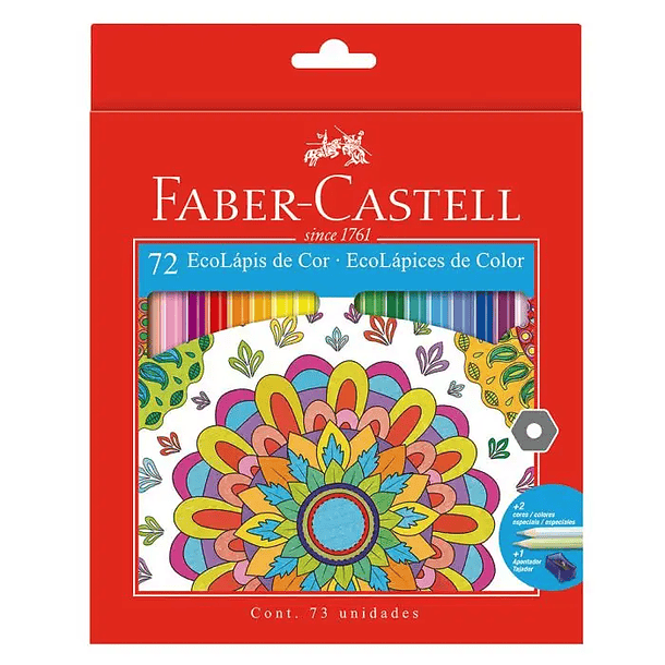 Lapices Color Faber-Castell 72 Colores Largos Hexagonales  