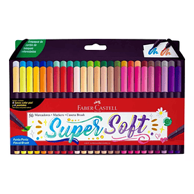 Marcador Faber-Castell Super Soft 50 Colores 