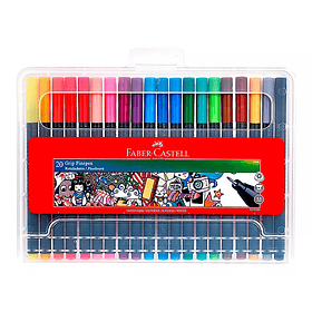 Marcador Fineliner Faber-Castell Grip 20 Colores 