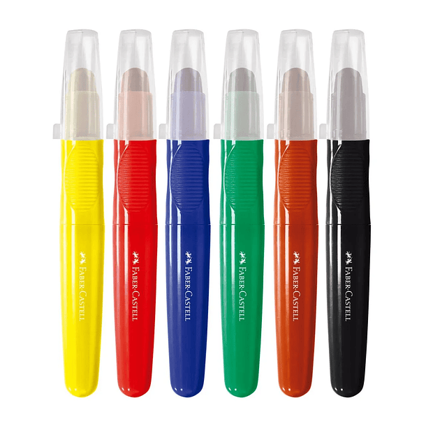 Crayones Faber-Castell Jumbo Cremosos 6 Colores Basicos  2
