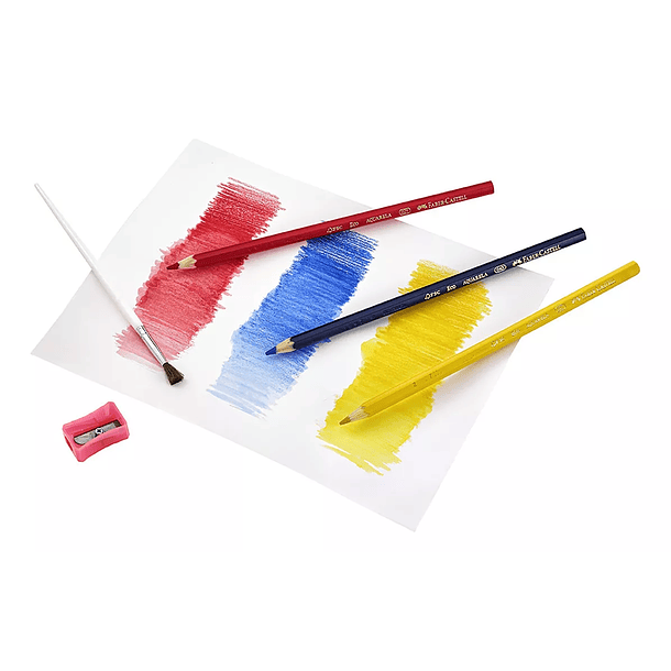 Lapices de Color Acuarelable Faber-Castell 12 Colores+Pince  2