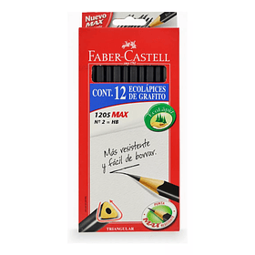 Lápiz grafito triangular x12 