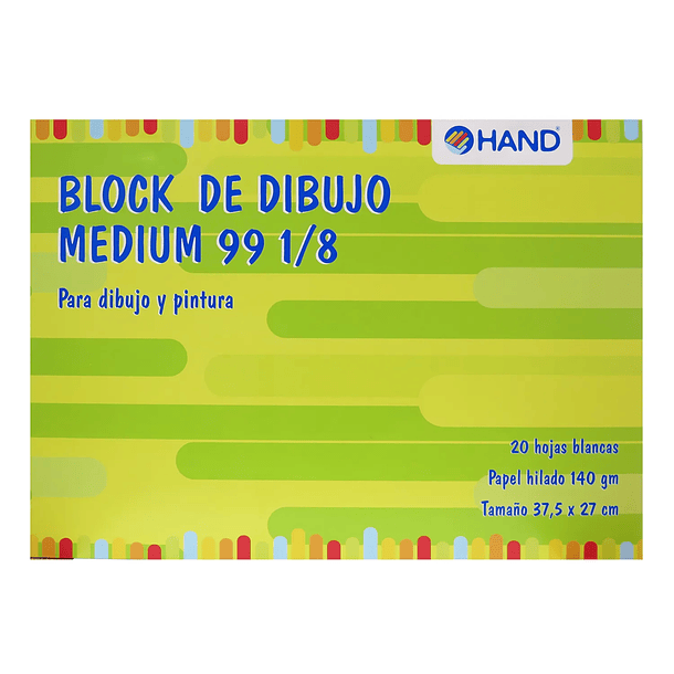 Block de Dibujo Medium 99 1/8 20 Hojas 140gr. 37.5 x 27cm  