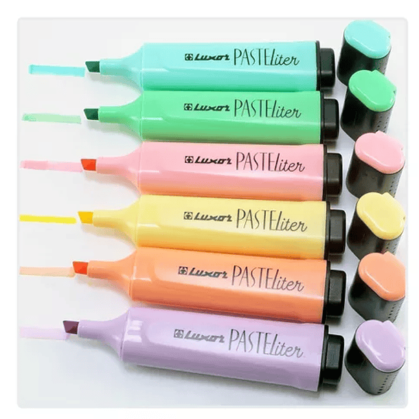 Destacadores Luxor Pastel 6 colores 2