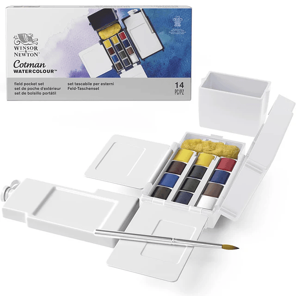 Acuarela Cotman 1/2 pan Field Box 12 Colores 14 pcs. 5