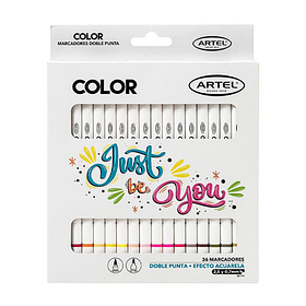 Marcadores Doble Punta Artel Set 36 colores Pastel
