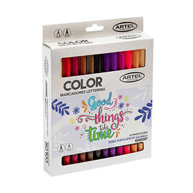 Marcadores Gráficos Artel Doble Punta Set 24 colores Pastel