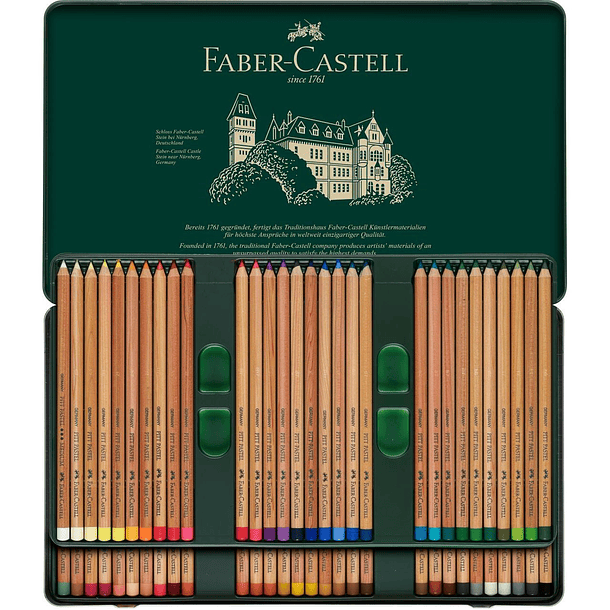 Lápices Pastel Pitt Faber-Castell Set 60 Colores 