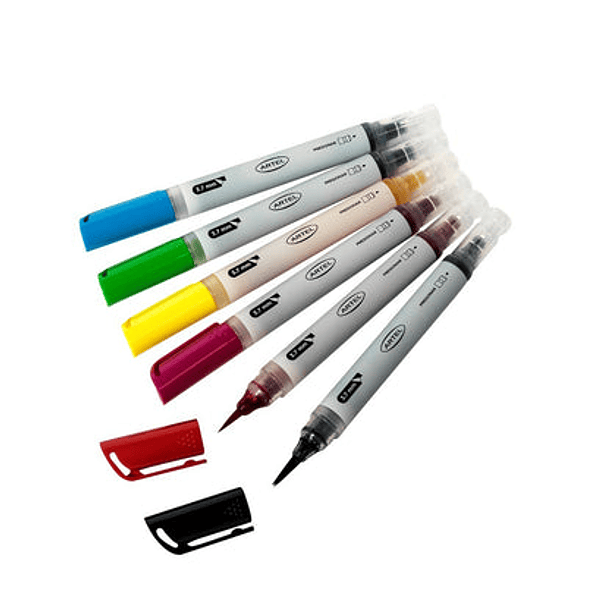 Marcadores Brush Click Artel Set 6 colores 2