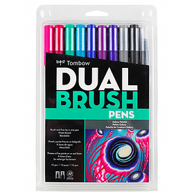 Marcadores Tombow Dual Brush Pens Set 10 colores Galaxy