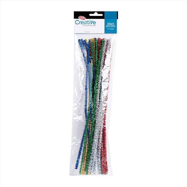 Varilla Chenille (Limpiapipa) color Metalizado Creative Set 25 un 