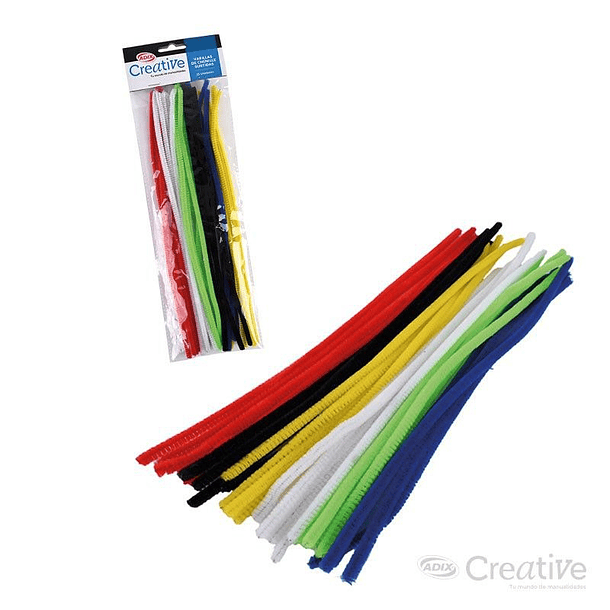 Varilla Chenille (Limpiapipa) Colores Normales y Metalizadas Artel Set 40 un 