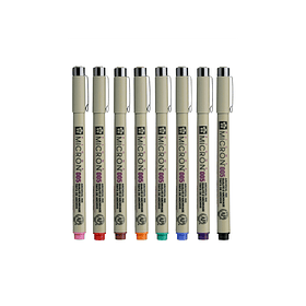 Tiralínea Pigma Micron Sakura Set 8 Puntas Punta 0.5mm