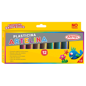 Plasticina Artelina Artel Set 12 colores Colores Brillantes 200gr