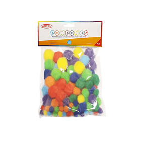 Pompones de Colores Surtidos Artel 1-2cm Set 100 un
