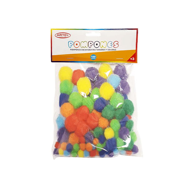 Pompones de Colores Surtidos Artel 1-2cm Set 100 un 