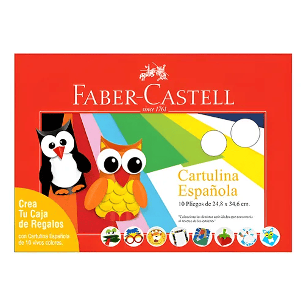 Sobre Cartulina Española Faber-Castell 10hjs 24.8x34.6cm 