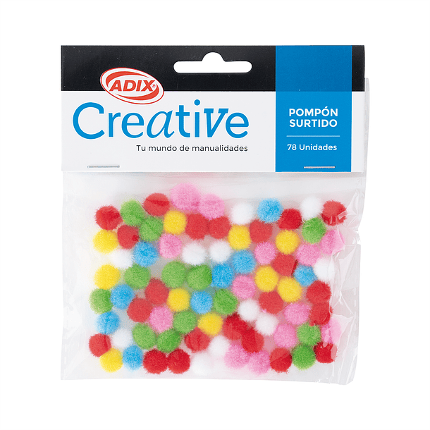 Pompones de Colores Surtidos Creative 1.5cm Set 78 un 