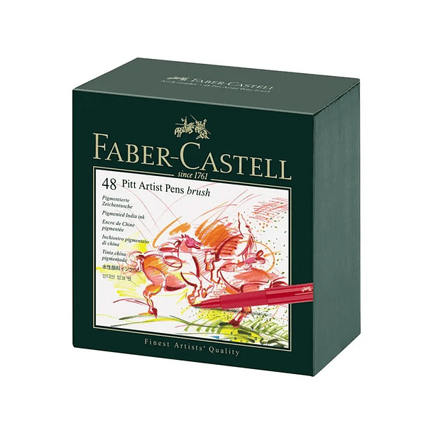 Rotulador Faber-Castell Pitt Artist Pens Brush Set 48 Colores 