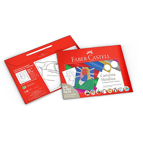 Sobre Cartulina Metálica Faber-Castell 20hjs 24.8x34.6cm