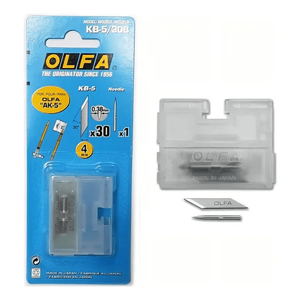 Hojas de Repuesto para Cuchillo Arte Olfa KB-5 Blister 30 un 2