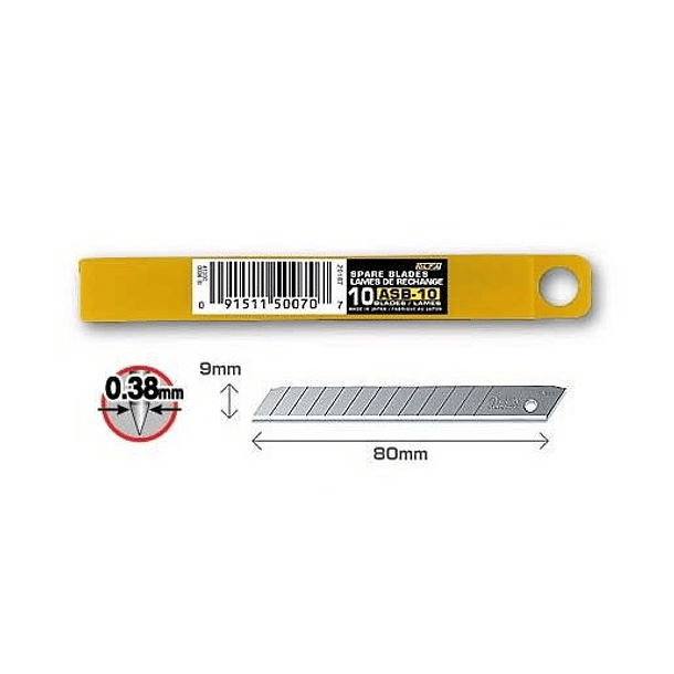 Hojas de Repuesto para Cuchillo Chico Olfa ASB-10 Estuche 10 un 