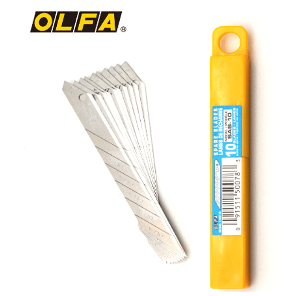 Hojas de Repuesto para Cuchillo Chico Olfa SAC-1 Angular 30° Estuche 10 un 
