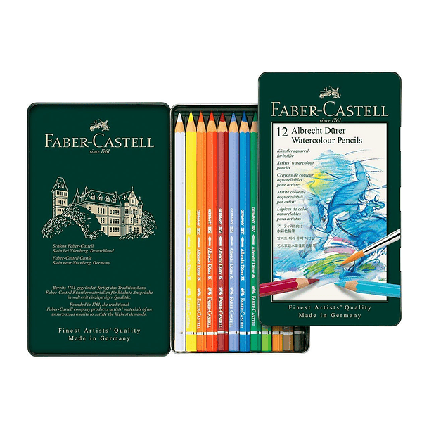 Lápices de Colores Acuarelables A.Dürer Faber-Castell Set 12 Colores 
