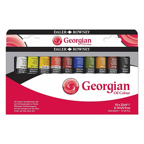 Óleo Daler Rowney Georgian Set 10 colores de 22ml -Intro