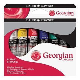Óleo Daler Rowney Georgian Set 6 colores de 22ml -Starter