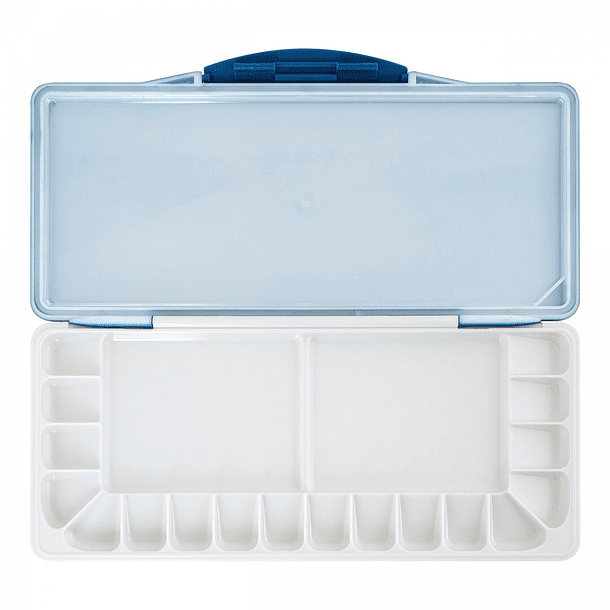 Paleta Plástica 18 celdas vacías para Acuarela White Nights Artist 26.7x12.8cm 2