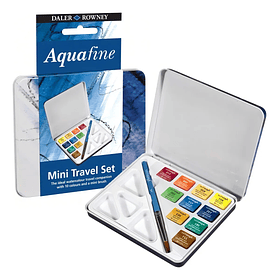 Acuarela Daler Rowney Aquafine Set 10 colores -Mini Travel