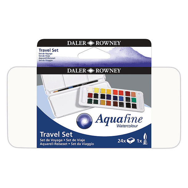 Acuarela Daler Rowney Aquafine Set 24 colores -Travel 