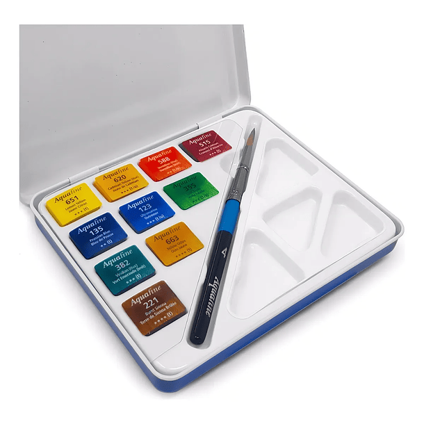 Acuarela Daler Rowney Aquafine Set 10 colores -Mini Travel 2