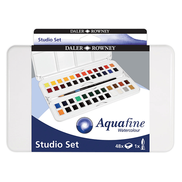 Acuarela Daler Rowney Aquafine Set 48 colores -Travel 