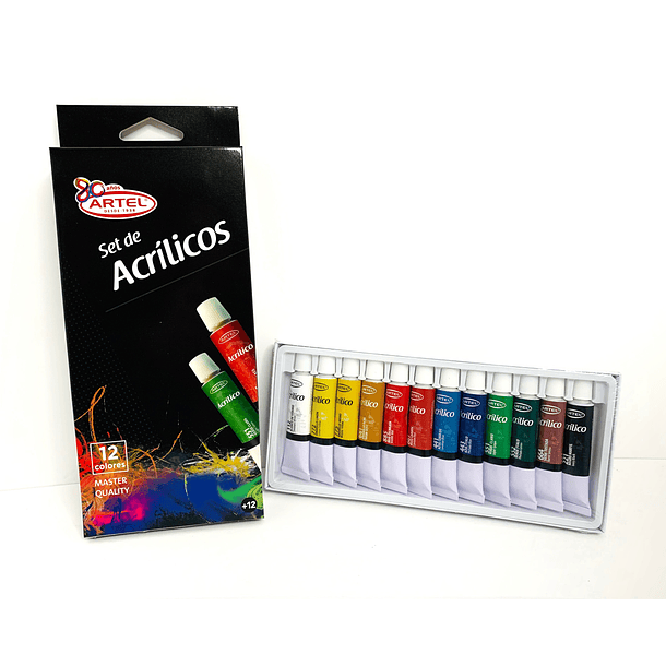 Acrílicos Artel 12ml Set 12 Colores 