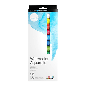 Acuarela Daler Rowney Simply Set 12 colores de 12ml