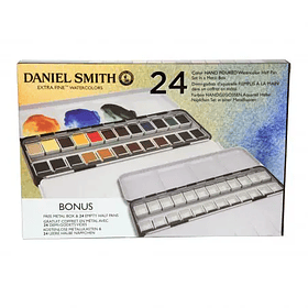 Acuarela Daniel Smith 1/2 pan Set 24 colores Vertidas a Mano