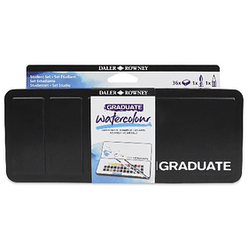 Acuarela Daler Rowney Graduate Set 36 colores + Pincel