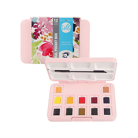 Acuarela Van Gogh 1/2 Pan Set 12 colores Tonos Florales Frau Hölle