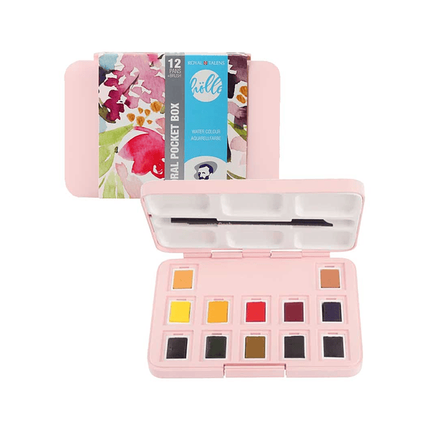 Acuarela Van Gogh 1/2 Pan Set 12 colores Tonos Florales Frau Hölle 1