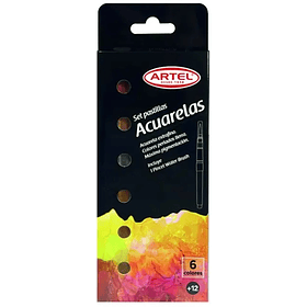 Acuarela en Pastillas Artel Set 6 Colores Metálicos Tierra