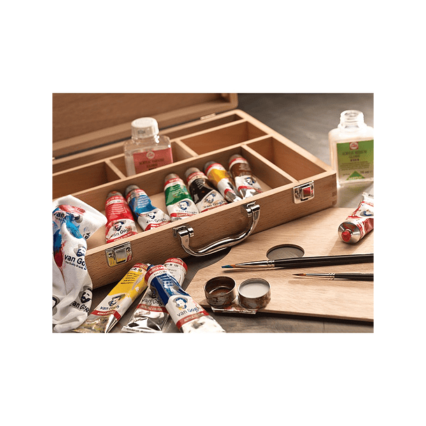 Acrílicos Van Gogh Set 10 colores en Tubos de 40ml Caja Madera 3