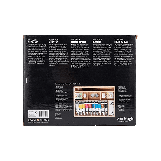 Óleo Van Gogh Oil Colour Set 10 colores de 40ml + Accesorios Caja Madera 3